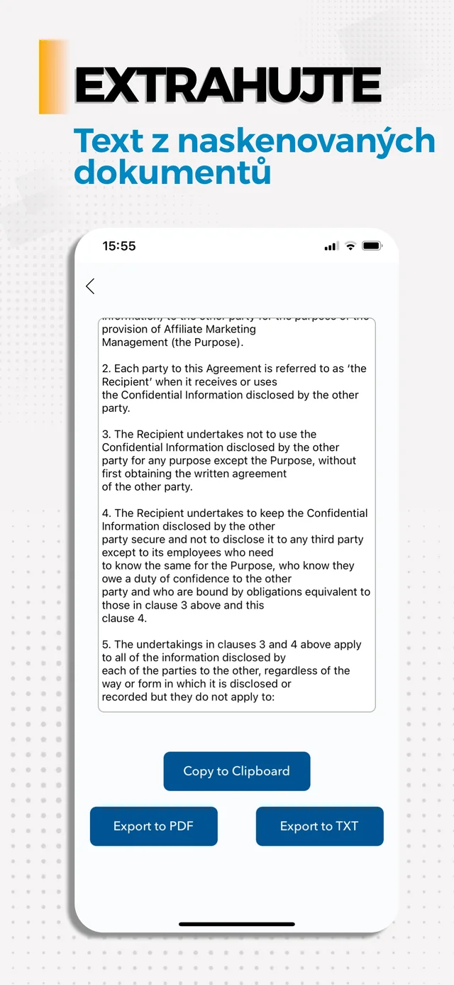 Extrahovat text pomocí OCR — Document Scanner