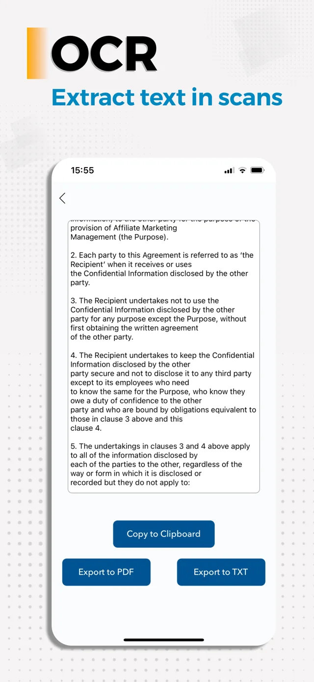 OCR দিয়ে লেখা বের করুন — Document Scanner