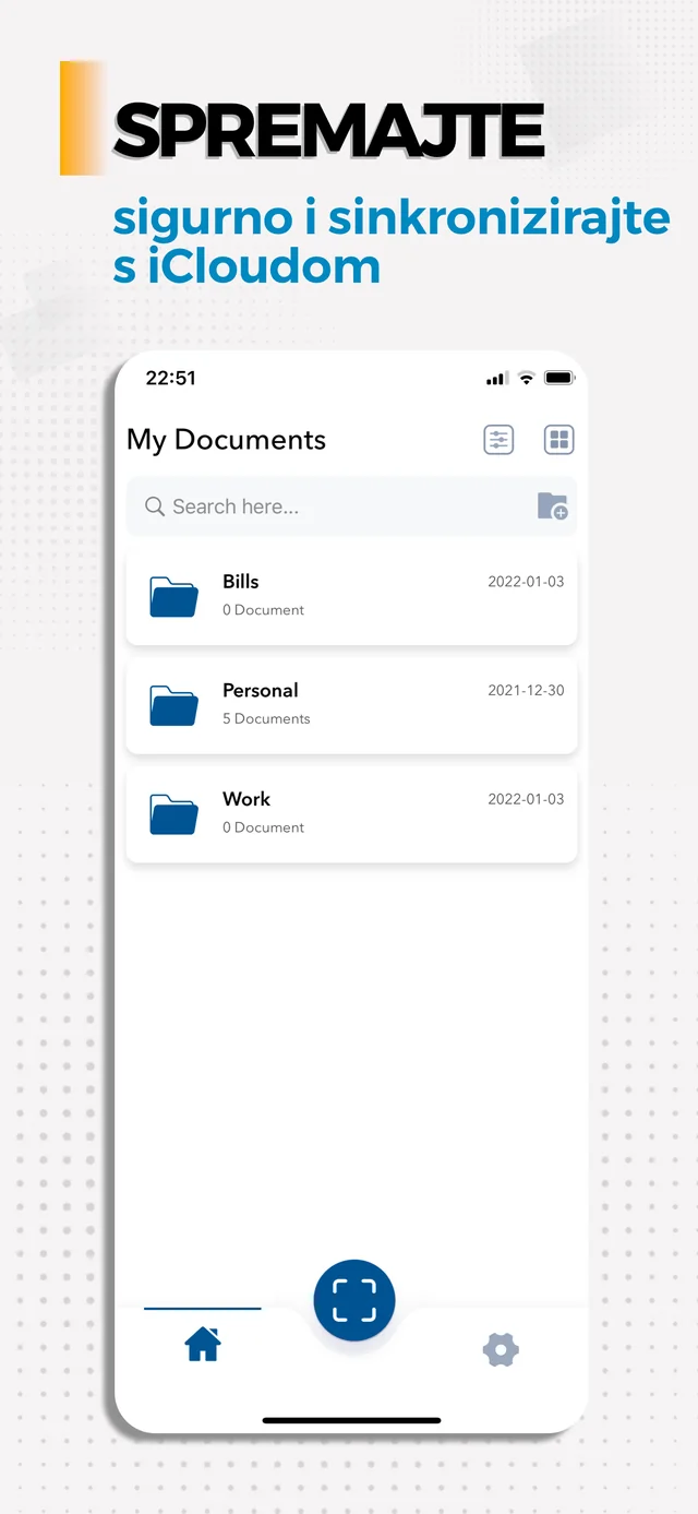 Spremi i organiziraj — Document Scanner