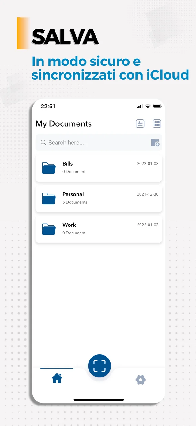 Salva e organizza — Document Scanner