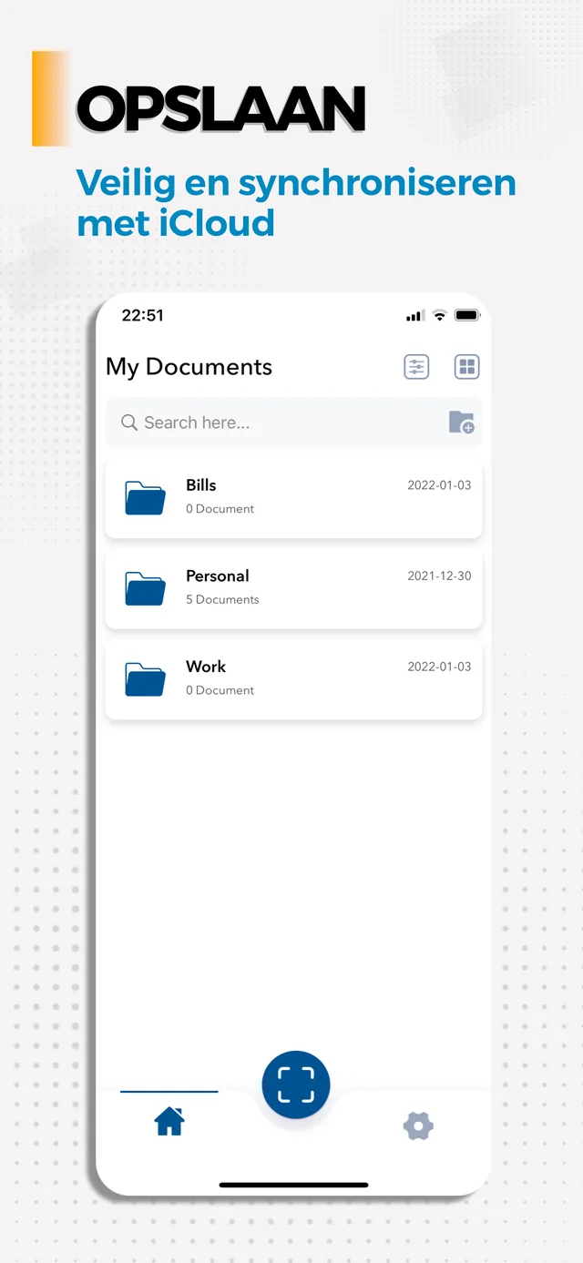Opslaan en organiseren — Document Scanner