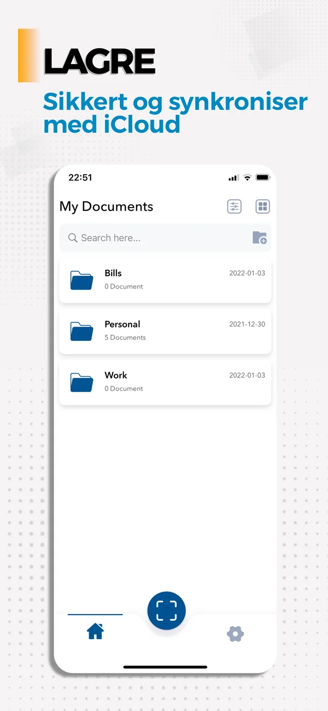 Lagre og organiser — Document Scanner