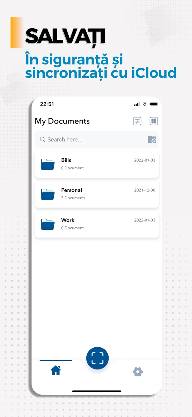 Salvează și organizează — Document Scanner