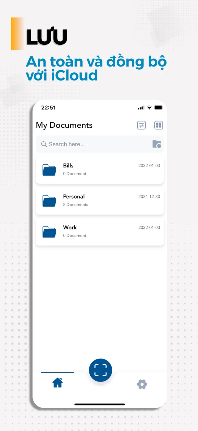 Lưu và sắp xếp — Document Scanner
